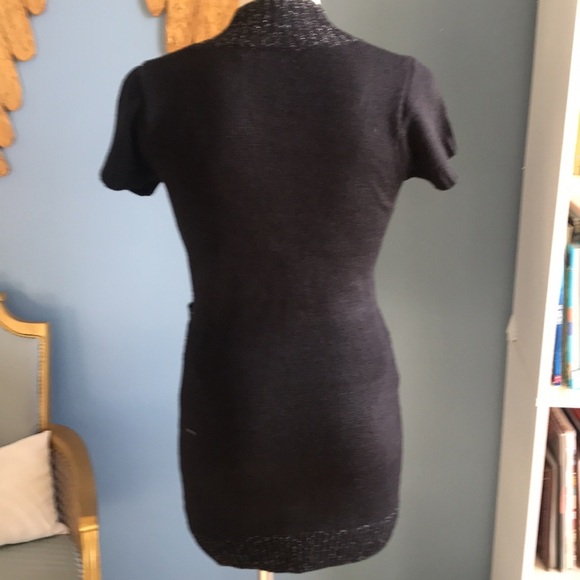 Set of 2 knit sweater bodycon mini dresses red & black short sleeves pull over S - Picture 13 of 16